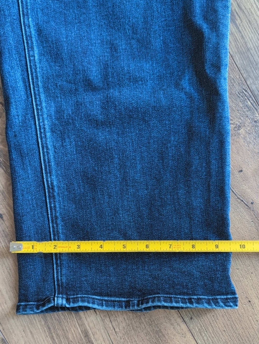 Quince Jeans Stretch High Rise Patch Pocket Wide Leg Size 31, Dark Blue Wash - Picture 6 of 13